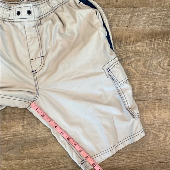 Kanu Surf Tan and Blue Swim Trunks with Elastic Waistband - Picture 6 of 8